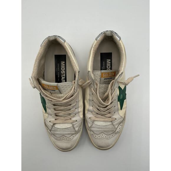 Golden Goose White Leather Mid Star Sneaker Size 8 - Picture 5 of 6